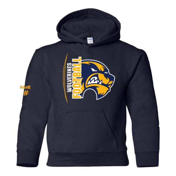 Football Gildan Youth Printed Hoodie Thumbnail