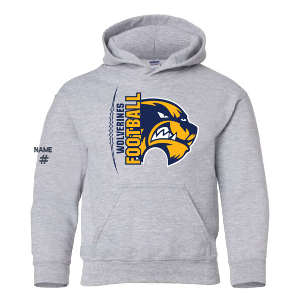 Football Gildan Youth Printed Hoodie Thumbnail